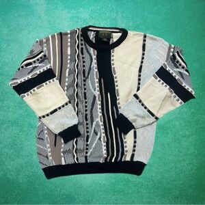 Vintage Tosani 3D Knit Earth tone Coogi Sweater